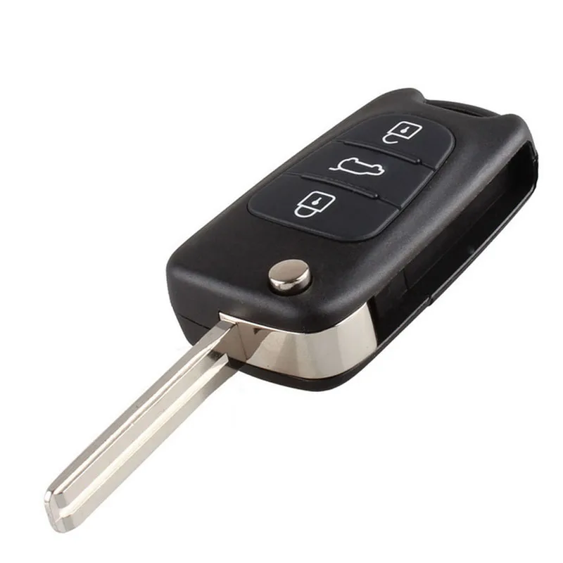 Складной Дистанционный Автомобильный ключ для Kia K2 K5 HYUNDAI KIA Uncut Blade 3 кнопки ключи для автомобиля пустой чехол Чехлы для автомобильных ключей