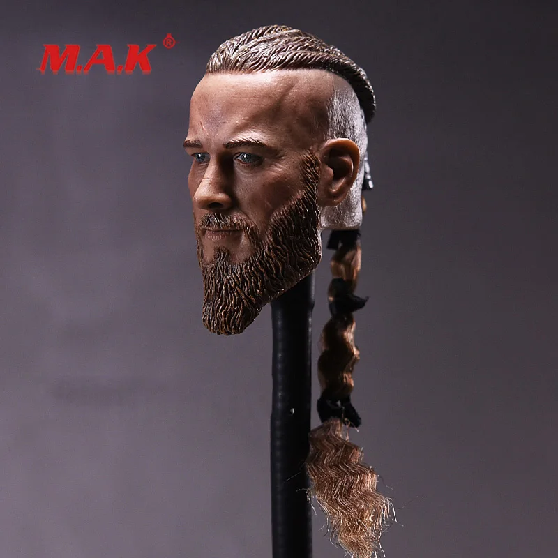 Высокое качество 1:6 весы Мужская голова лепить Viking Трэвис финмел тесьмой