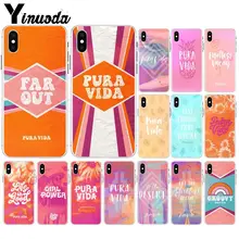 Yinuoda la Pura Vida DIY impresión dibujo teléfono funda carcasa para iPhone 6S 6plus 7 7plus 8 8 plus X Xs X MAX 5 5S XR