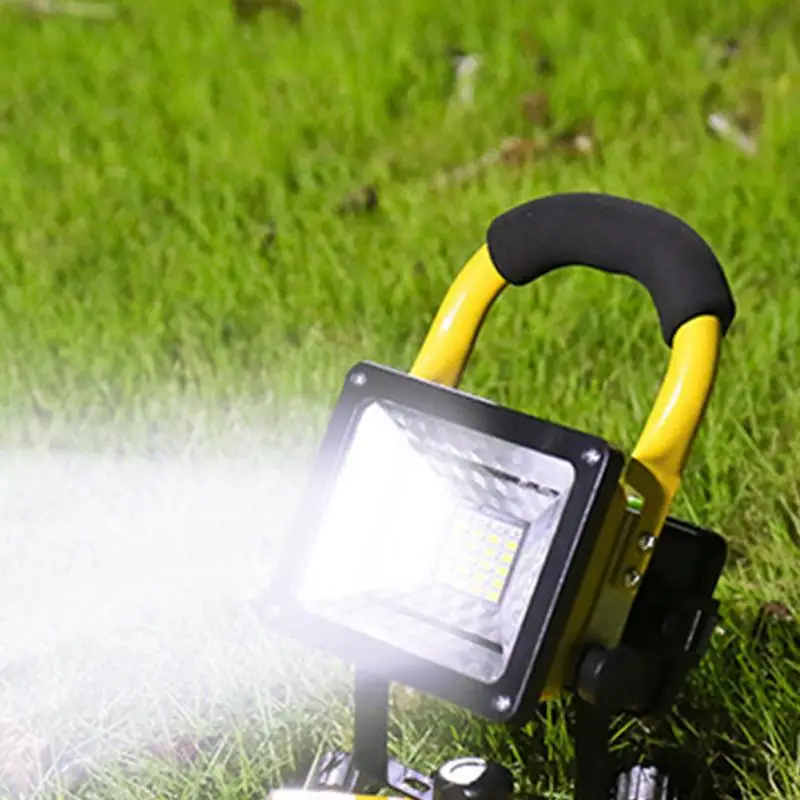 

Lawn LED flood light Strong lamp searchlight Construction site move Miner lamp Red and blue flash Warning Light