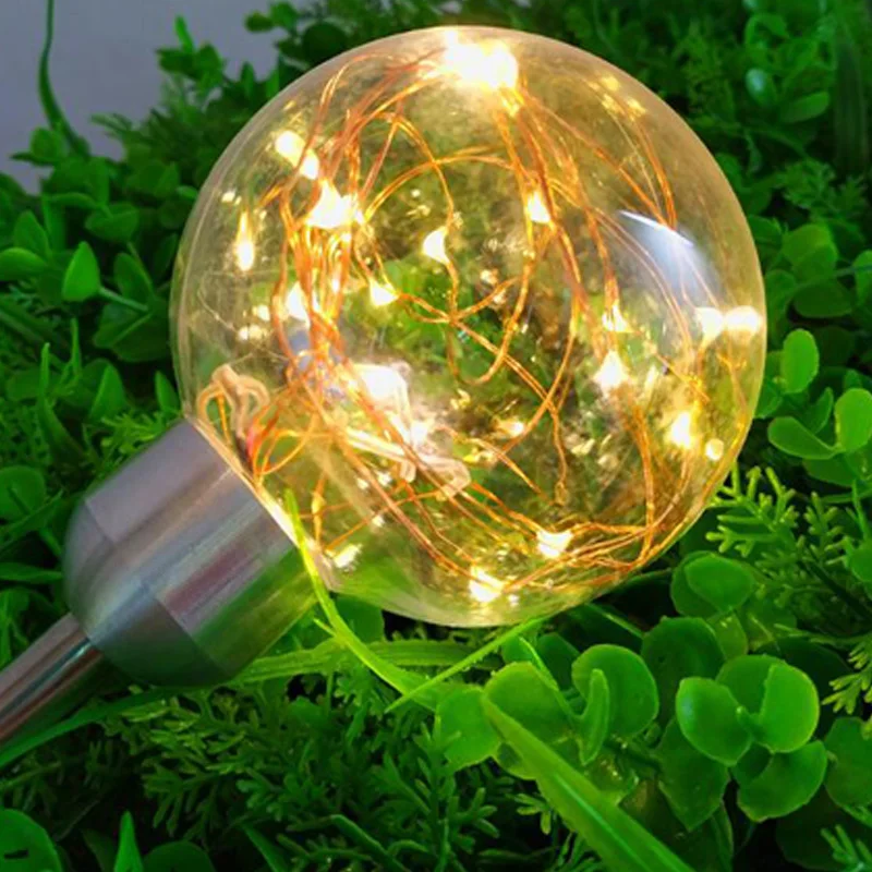 Светодиодный садовый светильник на солнечной батарее, уличный светильник для сада на солнечных батареях, светодиодный ночник для газона, декоративная лампа, батарея, включает солнечный светильник