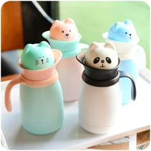 Макарон Творческий панда животных из нержавеющей стали изоляция горшок термос детская чайник с ручкой Открытый путешествия