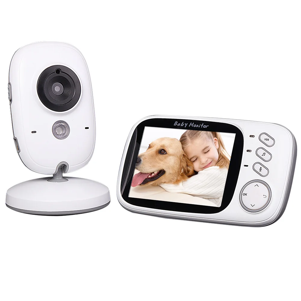

3.2in 2.4GHz Wireless Baby Sleep Monitor Camera support Auto Pair Plug and Play 2-way Talk IR Night View Temperature Monitoring