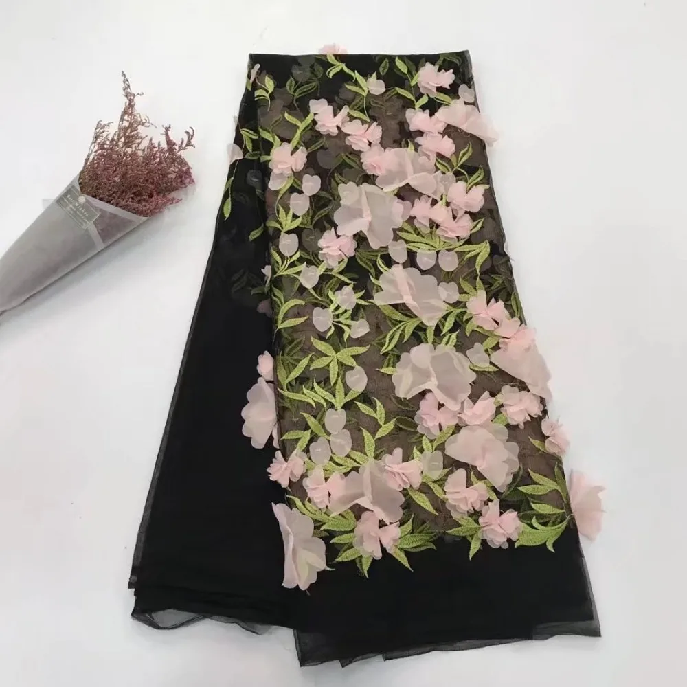 MAIGALAN New style French net lace fabric 3D flower African tulle mesh high quality african LJ86-2905 | Дом и сад