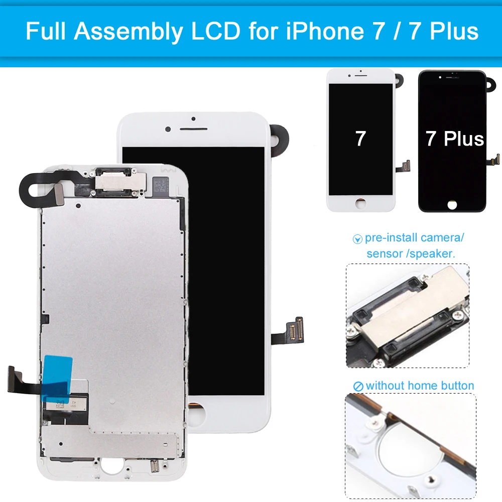 

LCD Display for iPhone 7 Plus Touch Screen Display Digitizer Full Assembly Screen Replacement Complete for iPhone 7 7 Plus