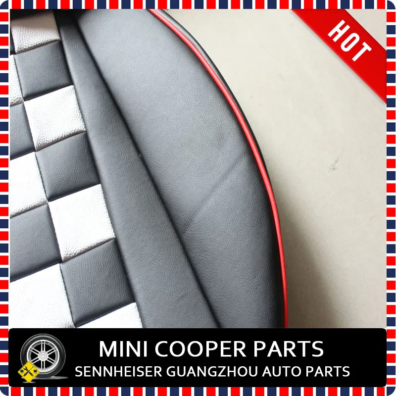 Абсолютно импортный ПУ материал с красными полями Checker Raceway чехол для 4 сидений Mini Cooper R56