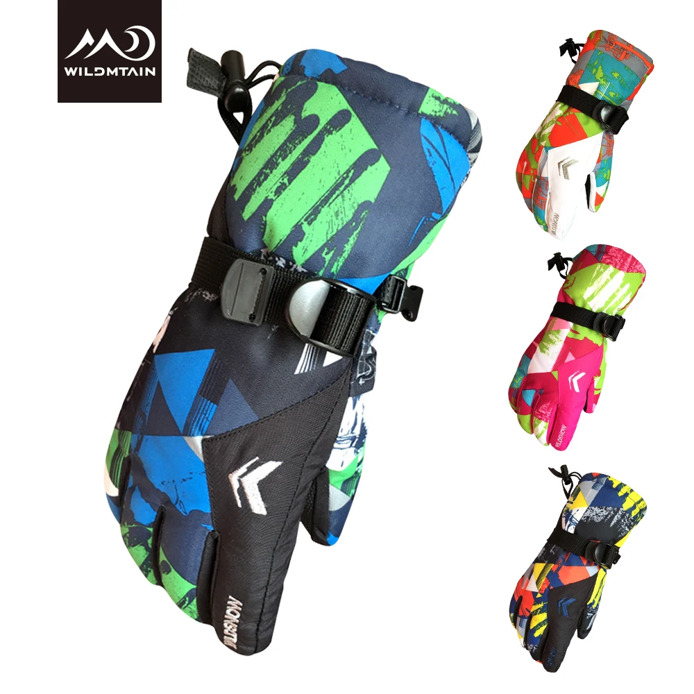 

WILDMTAIN Ski Gloves Waterproof Breathable Warm Gloves for Cold Weather Women Men Windproof Snowboard Motorcycle Gloves ST-12