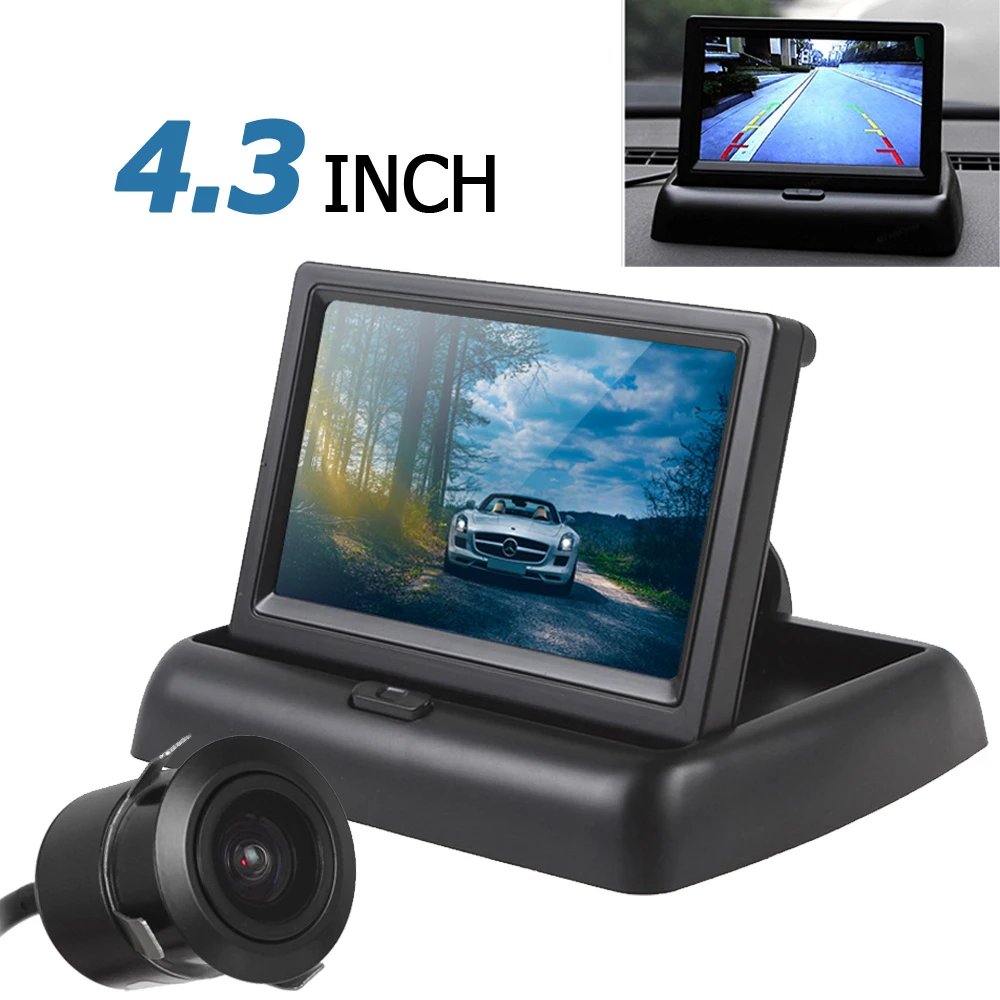 4 3 дюймов TFT-LCD Цвет Экран 480x272 2-канальный Вход камера заднего вида для контроля