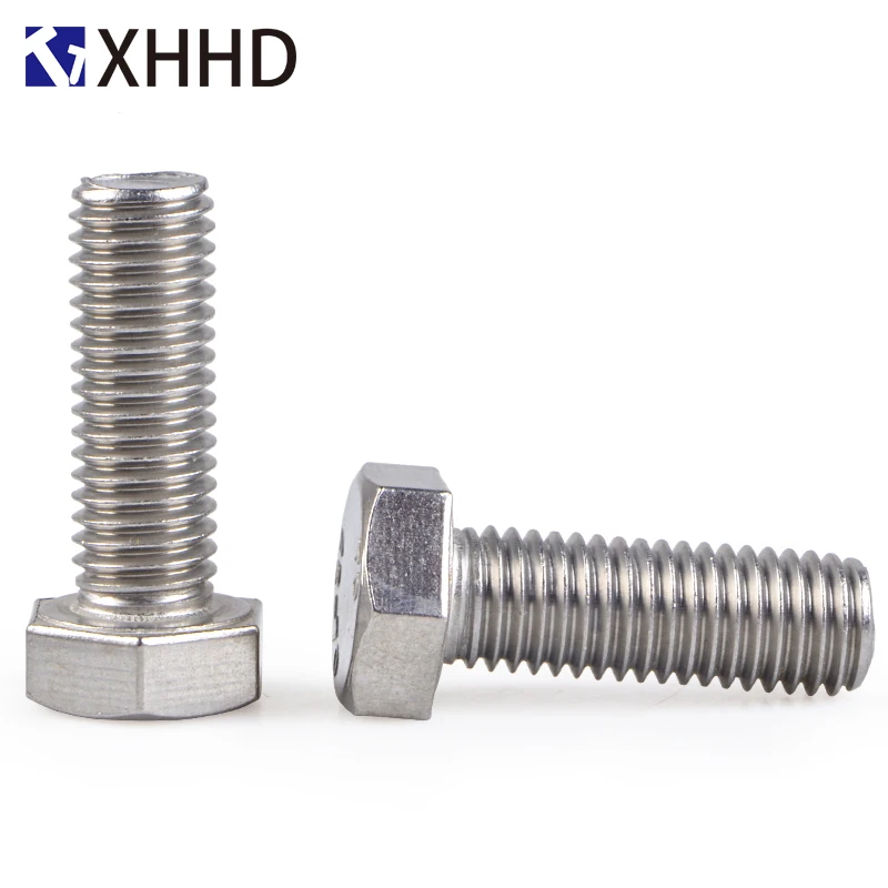 

M6 M8 DIN933 Hexagonal Screw Outside Hex Bolt Fastener For Electrical Machine Equipment Wheel Construction 304Stainless Steel