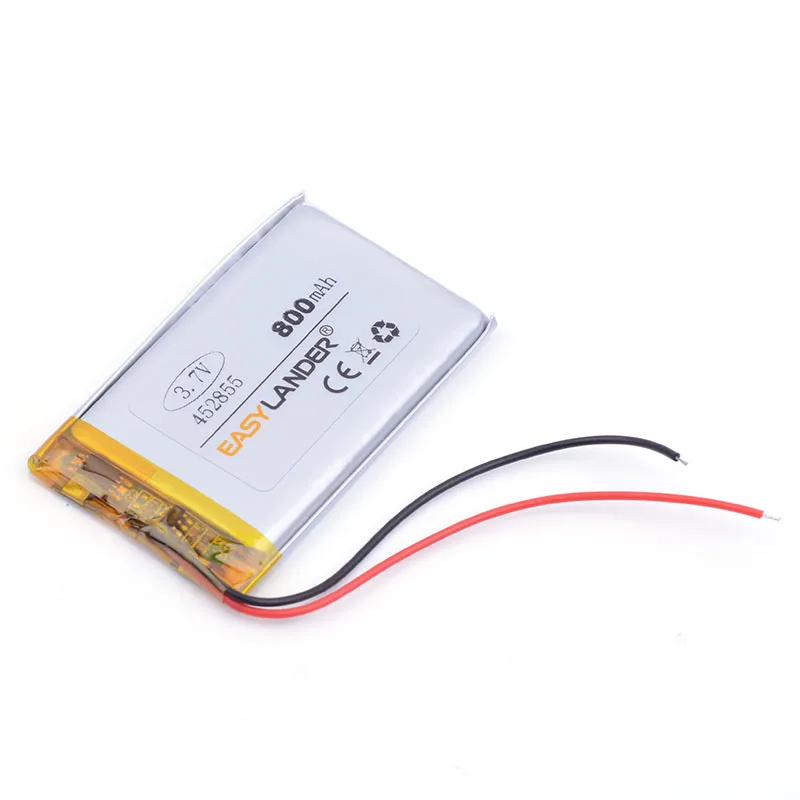 

3.7V 800mAH 452855 PLIB; polymer lithium ion / Li-ion battery for dvr,GPS ,mp3 mp4 cell phone speaker E-book Camera camcorder