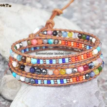 Jacktu нескольких бусины семян beather браслет обруча