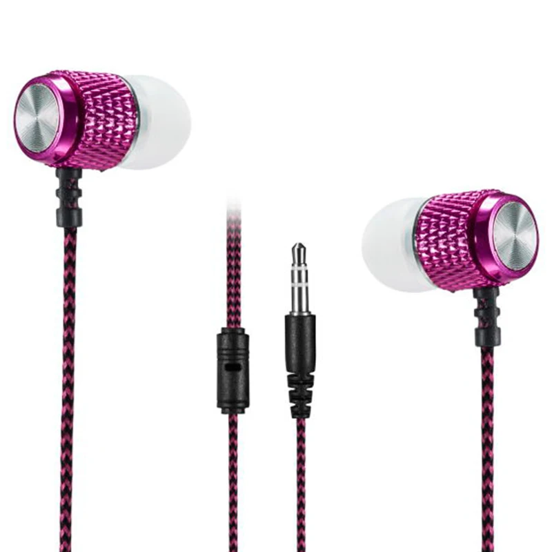 

2019 New Stylish Sports Nylon Cord Braided Wiring Earphones Speaker in-ear Earbuds For Women Men Unisex