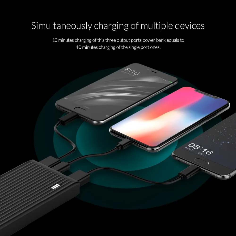 Портативный внешний аккумулятор ORICO 20000 мАч QC 3 0 двусторонняя быстрая зарядка с