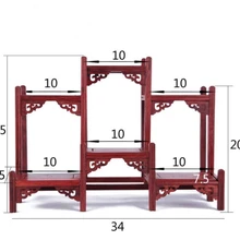 Красный Палочки три высокие три низкий тип бегю-полка, античный стойки, сокровище, полка, ремесло, гостиная украшения rac