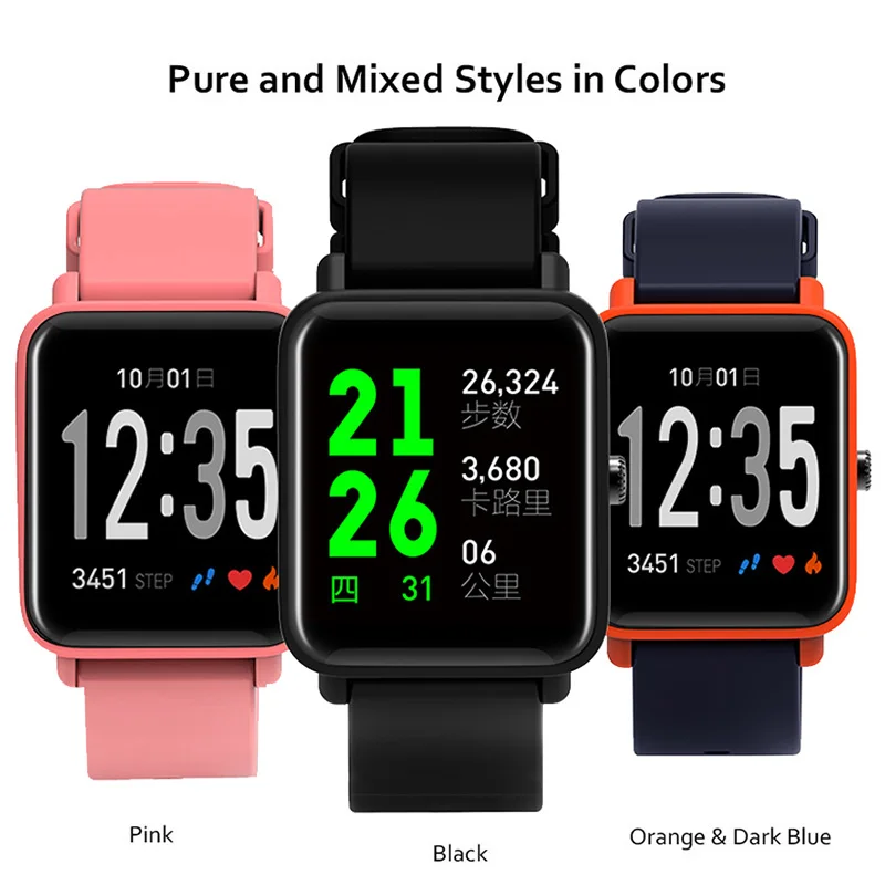 Smartwatch Men's Heart Rate Monitor Smart Watch Calorie Sport Bracelect Women Man Wrist Intelligent Bluetooth Waterproof | Наручные