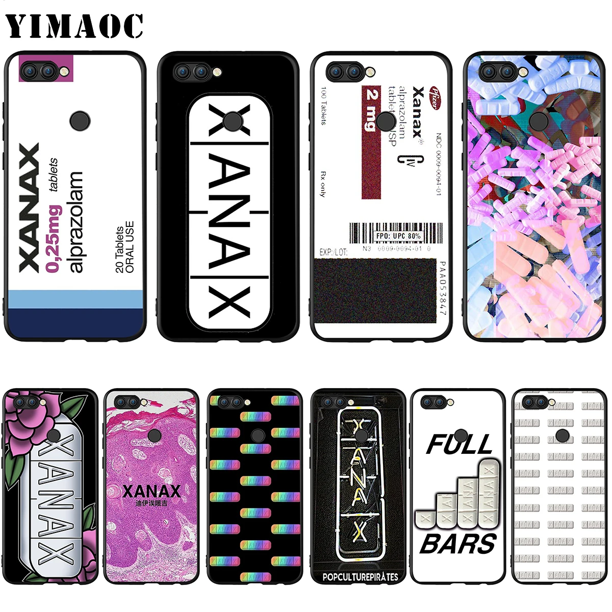 

YIMAOC XANAX Case for Huawei Mate 10 P8 P9 P10 P20 P30 P Smart Lite Pro Mini 2017