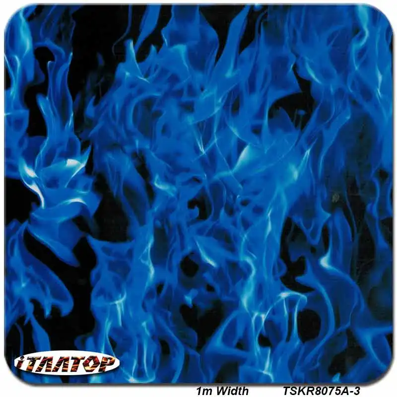cheap iTAATOP Hydrografic Film TSKR8075A 3 1M * 50M Blue Flame Hydro Transfer Printing Water Transfer Printing Film