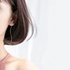 INZATT  Minimalist Geometric Wavy line Dangle Drop Earrings Real 925 Sterling Silver for Women Long Tassel Accessories Jewelry ► Photo 3/5