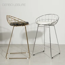 Современный модный дизайн Популярная роскошная мебель глянцевый Блестящий Золотой Серебряный цвет Лофт Металлическая стальная накладка барная стойка стул 2 шт