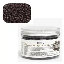 Liddy 150 г/5,3 унций, твердый воск, бобы, без полосок, для депиляции, горячая пленка, твердый воск, гранулы, для воска, для тела, бикини, для удаления волос, Bean Chocolate 5JY20