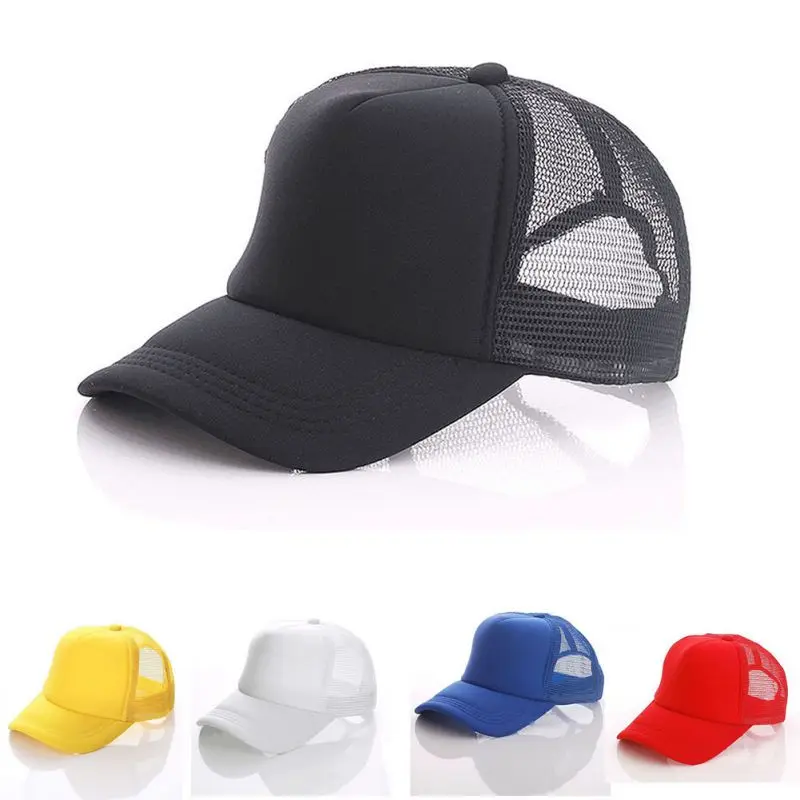 

Trucker Hat Blank Curved Hat Mesh Plain Color Cap Vogue Adjustable Baseball Cap