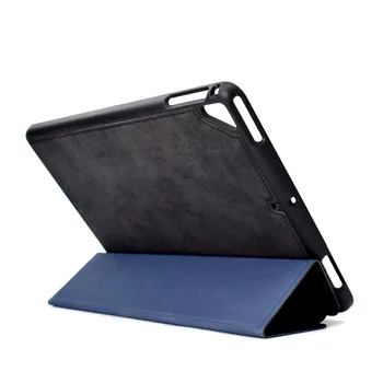 

For Apple New iPad 9.7" 2017/2018 Tri-Folding Magnetic Tablet Cover Sleep/wake up Slim Leather Smart Cover Case for iPad 5 6