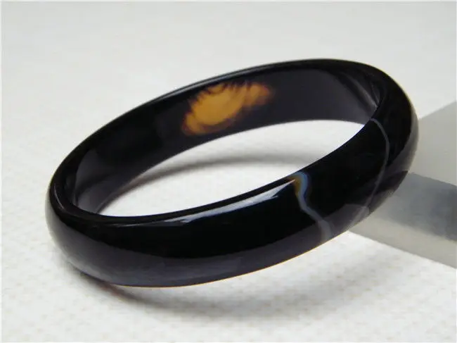

FREE SHIPPING>>>@@ NEW 100% CERTIFICATION GRADE BEAUTIFUL BLACK Natural stone BRACELET 67MM NEW