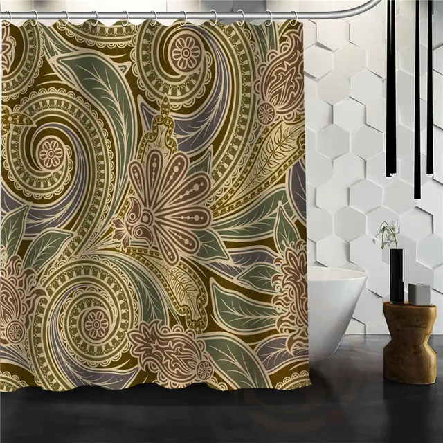 Latest Hot Creative Paisley Shower Curtain Pattern Personalized