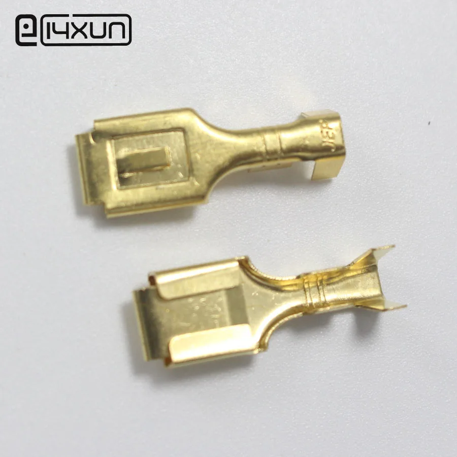 20pcs 7.8 Inserted Spring Terminals 7.8mm Self-locking Brass Crimp Terminal for Connector Accessories | Обустройство дома