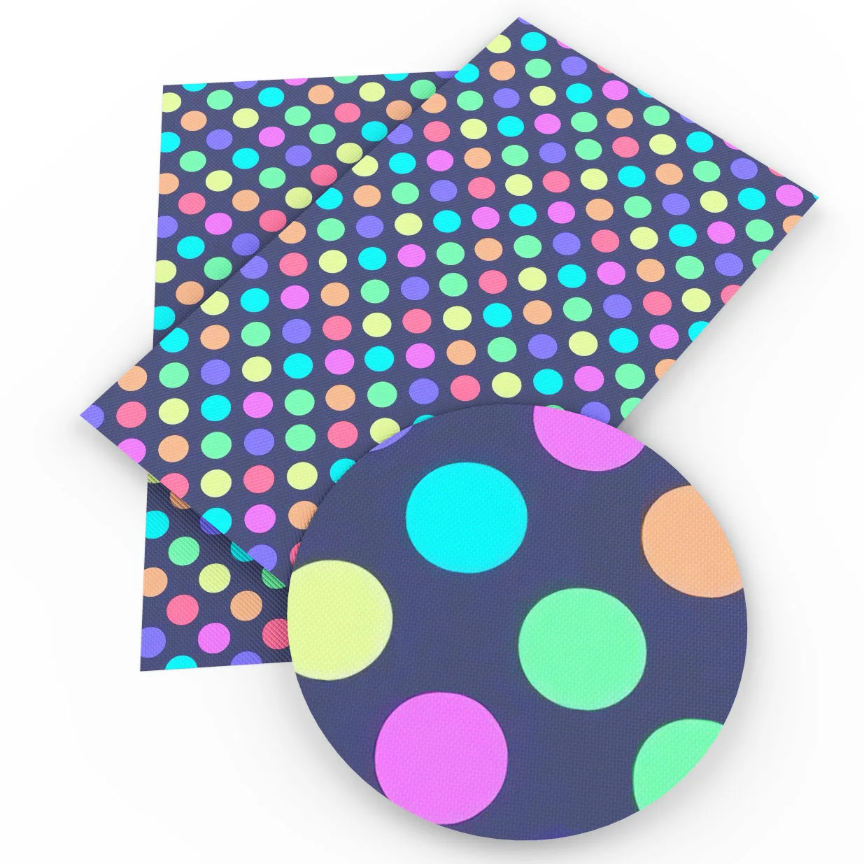

30*140cm Mixed Style Dots Printed Synthetic Leather Fabric ,DIY Handmade Materials For Making Earrings Home Events ,1Yc4007