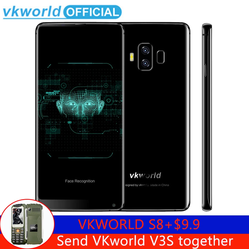 Vkworld S8 5 99 &quot18:9 соотношение сторон FHD 5500 mAh смартфон Face ID 4 Гб Оперативная память 64