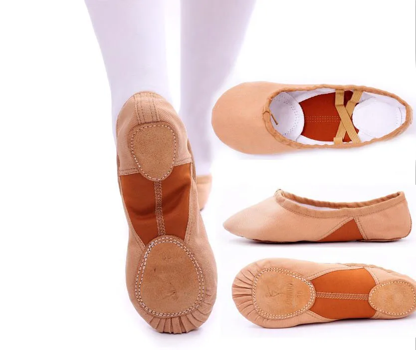 

Professional Canvas Ballet Shoes Adults Soft Ballet Split Sole Shoes Toe Shoes For Women Ballet Dance Gymnastics Leotard Shoes