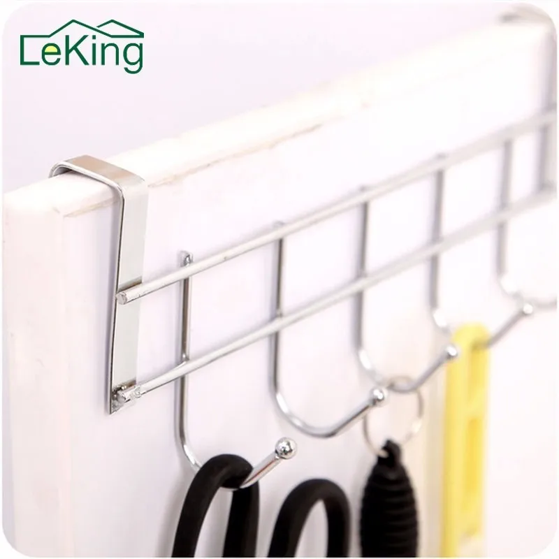 LeKing Stainless Steel 5 Hooks Robe Coat Hat Holder Clothes Rack Hook Wall Home Kitchen Bathroom Hanger Door Bathroom Hardware