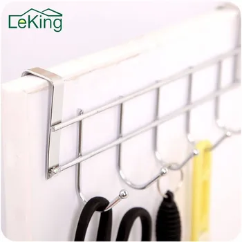 

LeKing Stainless Steel 5 Hooks Coat Hanger Hat Holder Wall Clothes Towel Hook For Door Bathroom Kitchen Hot Sale