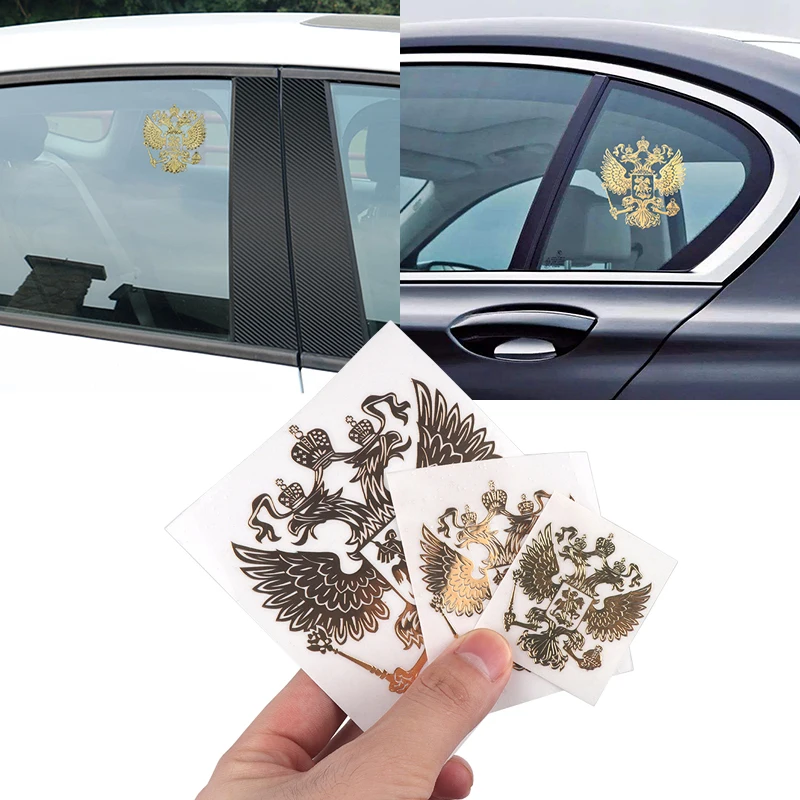 3D металлический герб России никелевые металлические автомобильные наклейки