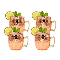 4-Pieces-550ml-18-Ounces-Hammered-Copper-Plated-Moscow-Mule-Mug-Beer-Cup-Coffee-Cup-Mug