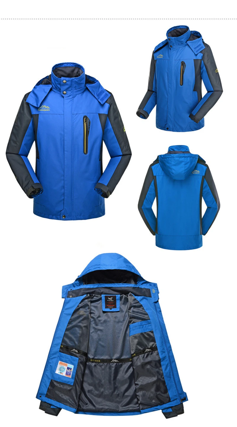 Зимняя куртка мужская Толстая теплая водонепроницаемая парка с капюшоном Ветровка Военная флисовая куртка плюс размер 8XL Jaqueta Masculina