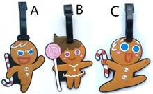 2018 Real Luggage Cover Valiz Trolley Gingerbread Man Check Card Boarding Pass Luggage Tag Identification Tags Hang Decorations