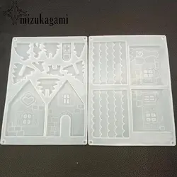 1 шт. силиконовая форма 3D рождественский дом для DIY модное изготовление, поиск ювелирных изделий Аксессуары