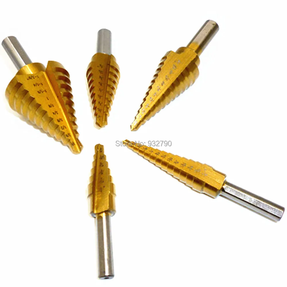 Large Titanium HSS Step Down Drill Bit