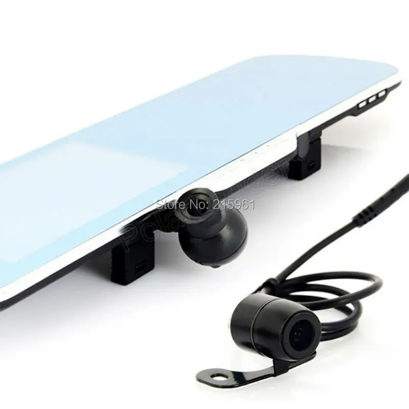 

2015 NEW HOT Car camera 5" Touch Android GPS WiFi FM Parking Rearview Mirror HD Dash Cam Dual Camera DVR