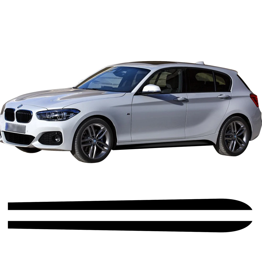 

M Performance Car Door Side Stripe Sill Skirt Sticker Decal M SPORT Style for BMW 1 Series F20 F21 118i 120i 125i 128i 135i