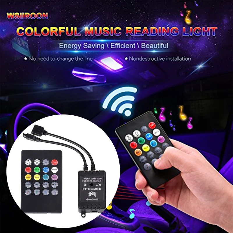 

Durable Sound Activated Controller Music Controller Sound Controller LED Strip Light 3528 20 Key Remote DC12V Smart Portable
