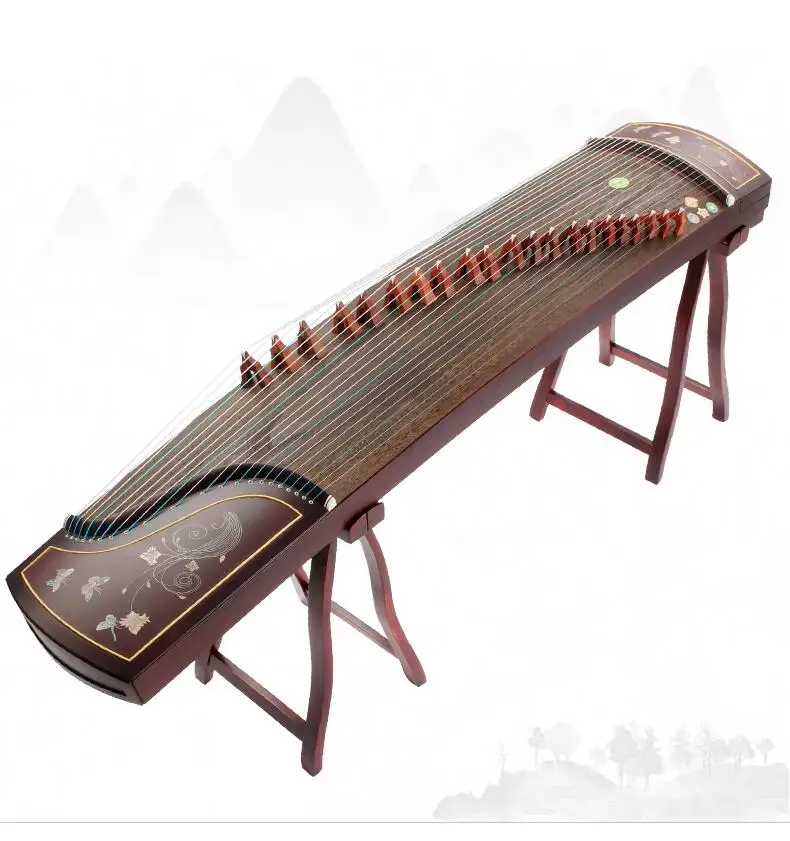 Профессиональный 21 струнный китайский zither тонкий белый сосна guzheng профессиональные копающиеся вставки solidwood Gu zheng zither - Цвет: model 2