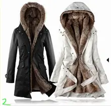 Removable Lining Women’s Long Design Faux Fur ur Coats Winter Warm Coat Jacket Clothes Women’s Clothing as Snow Wear