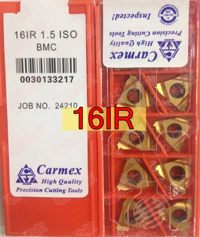 

16IR AG60 AG55 1.0 1.5 2.0 2.5 3.0 3.5 ISO BMC 10pcs/set Carmex/ Internal Threaded inserts Processing: steel Free shipping
