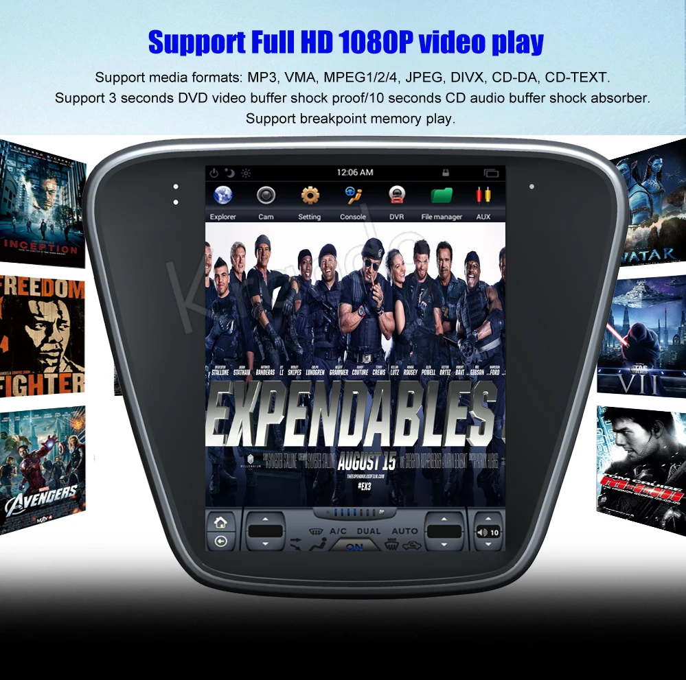 Krando 10.4 '' Vertical screen android car radio multimedia for chevrolet CAVALIER 2016 big screen navigation with gps system (2)