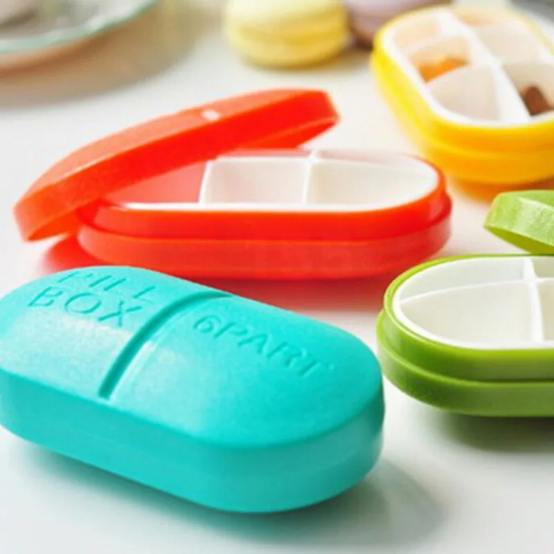 Мини-контейнер для таблеток, складной контейнер для таблеток, дорожный чехол-держатель, милый пластиковый конфетный цвет, коробка для таблеток, чехол для лекарств, высокое качество