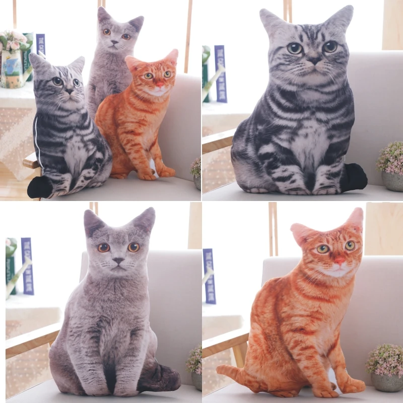

Simulation plush cat pillow, plush cat pillow 50 cm, plush animal upholstery sofa decoration, cartoon soft plush toy cat childre