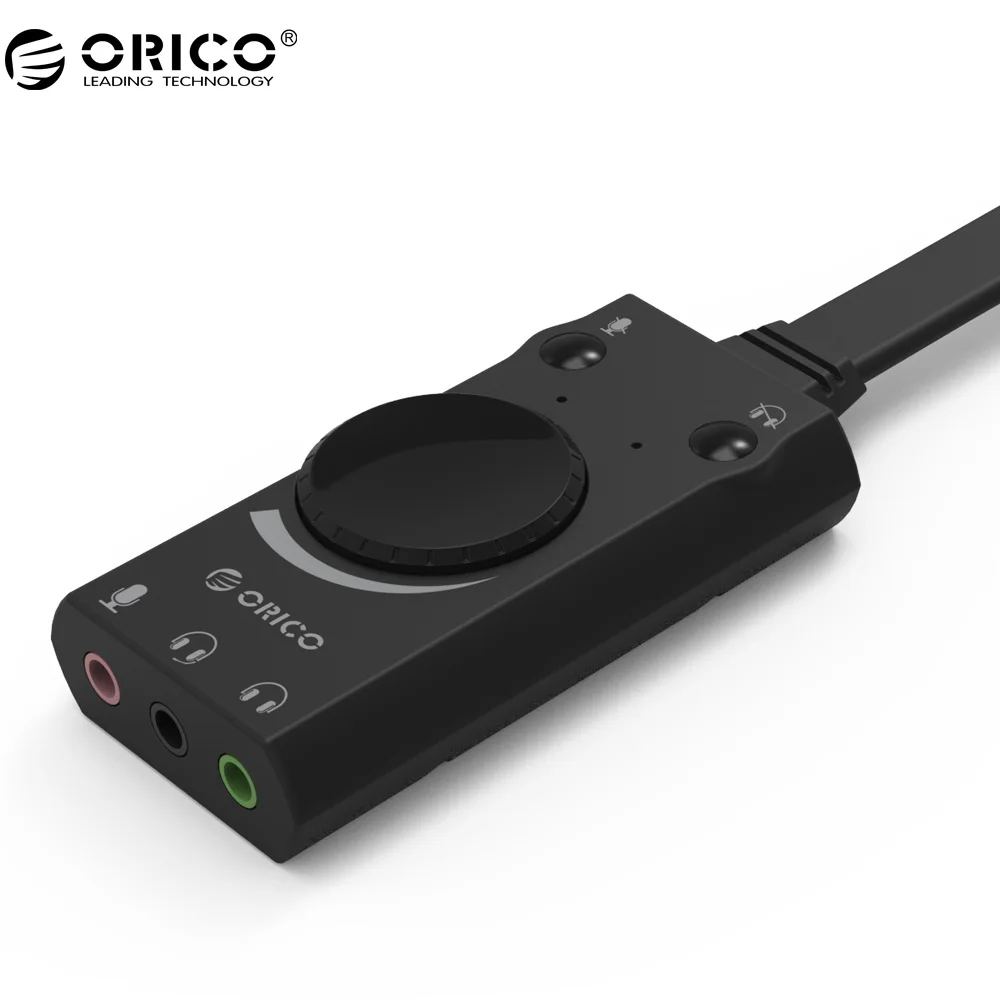 ORICO SC1 External USB Sound Card Stereo USB Sound Card Mic Speaker Audio Jack 3.5mm Cable